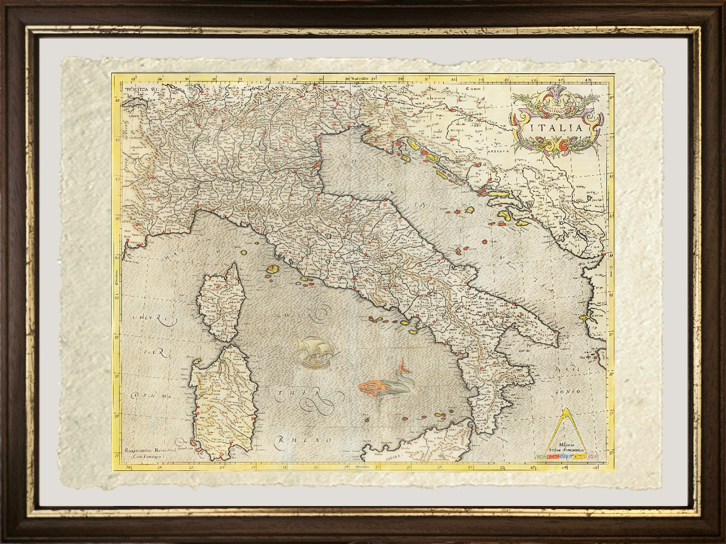 Gerard Mercator's Map of Italy