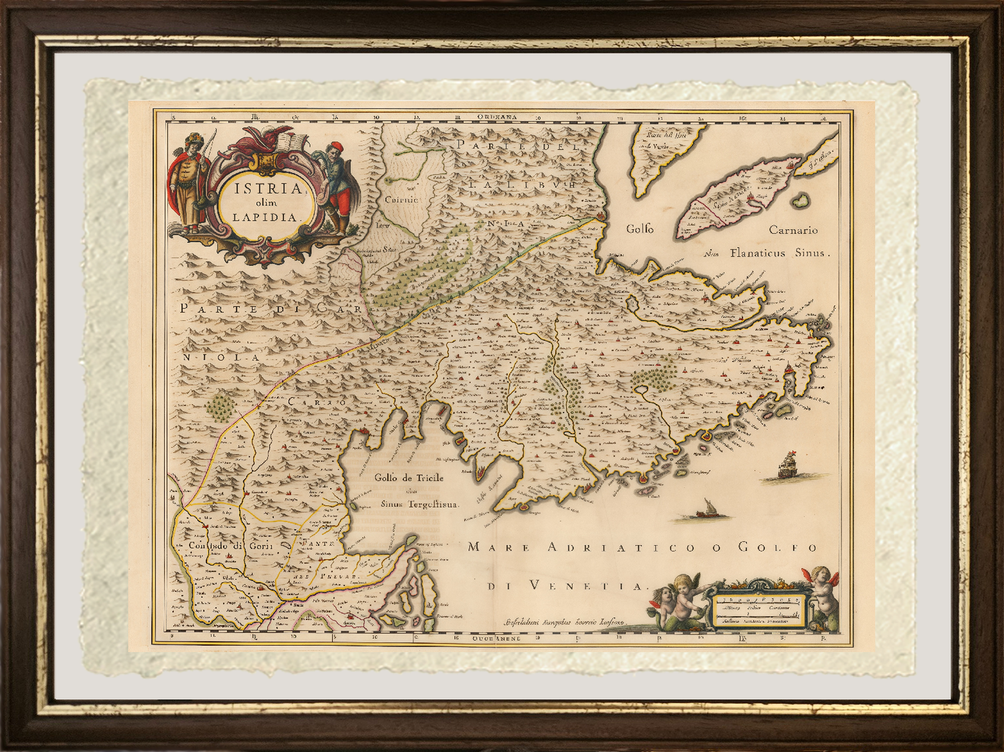 Map of Ancient Istria by Jan Jansson