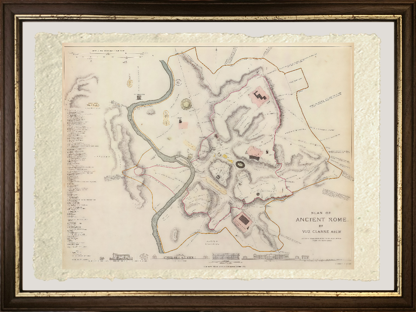 Map of ancient Rome (1830) 