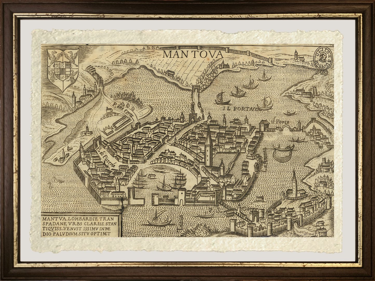 Mappa dell'antica città di Mantova di Pietro Bertelli