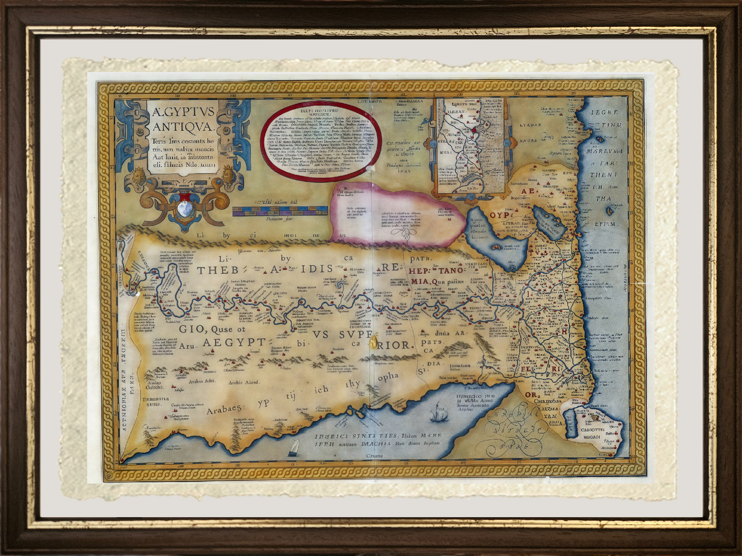 Map of Ancient Egypt - by Abraham Ortelius