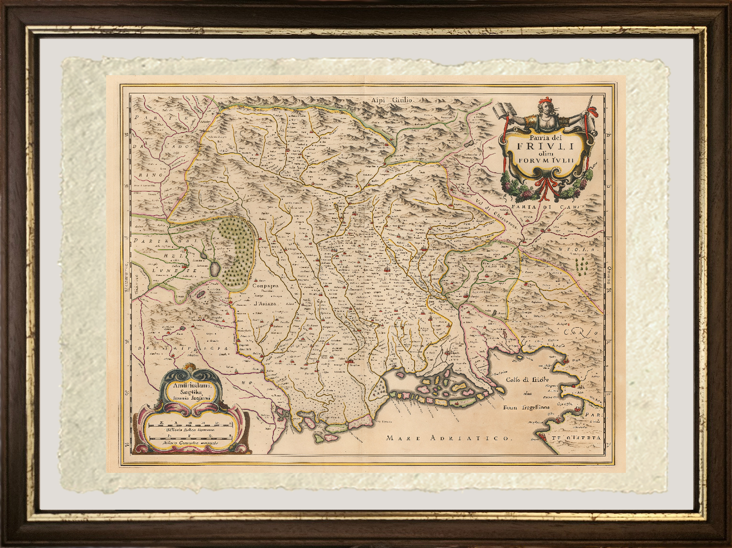 Map of ancient Friuli by Jan Jansson