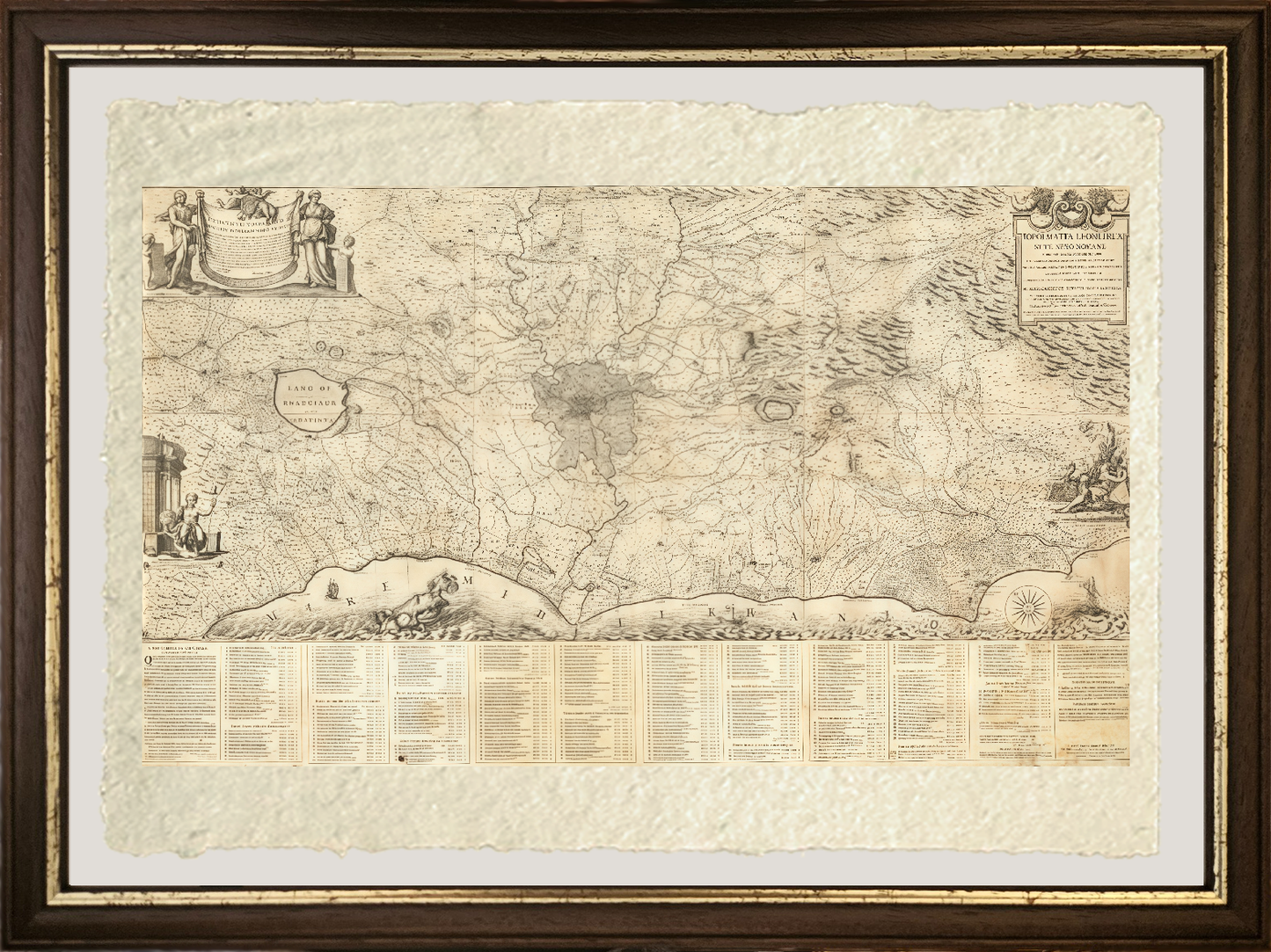 Map of the Ancient Roman Countryside by Giovanni Battista Cingolani