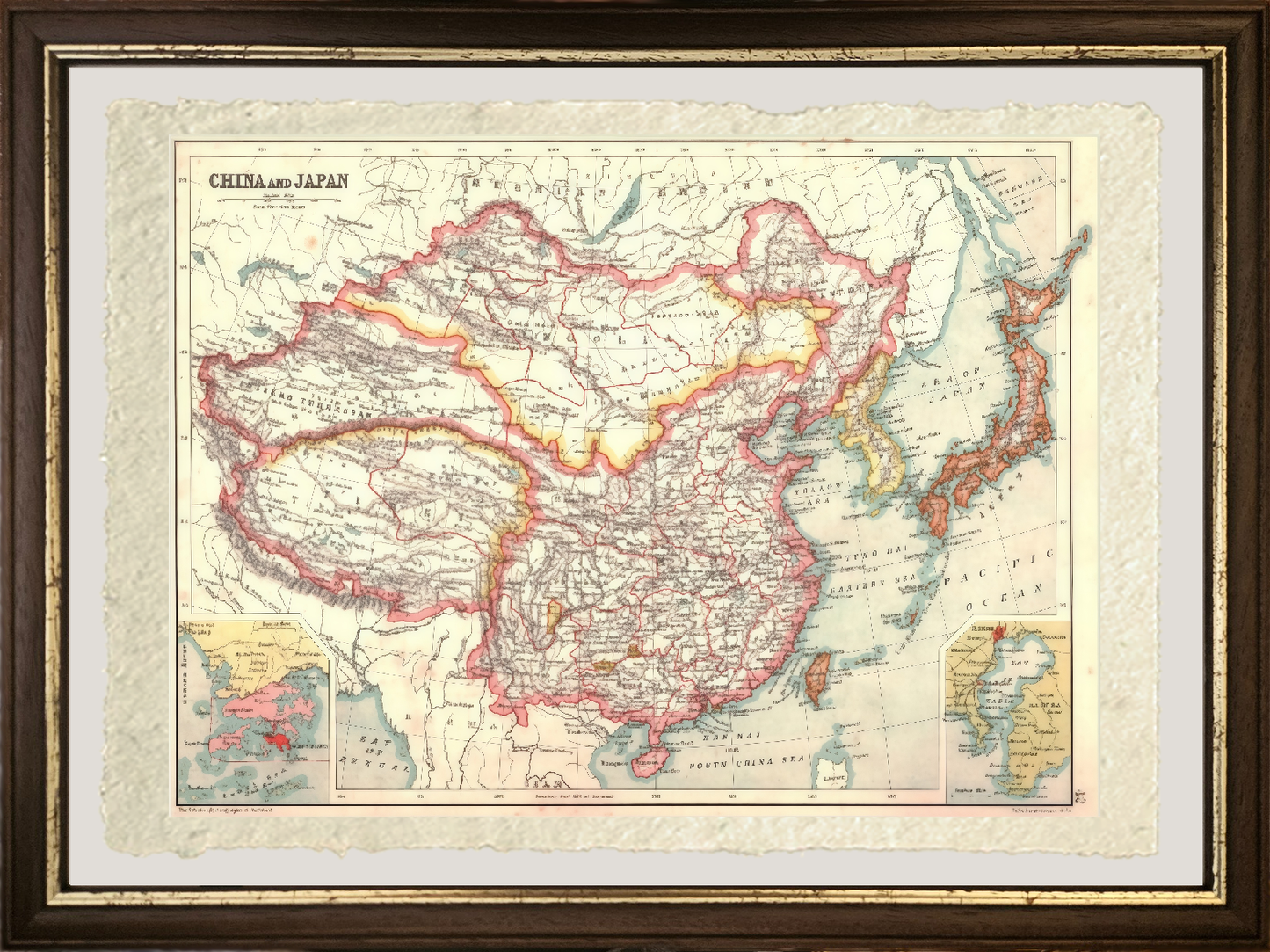 Map of China and Japan, 1902