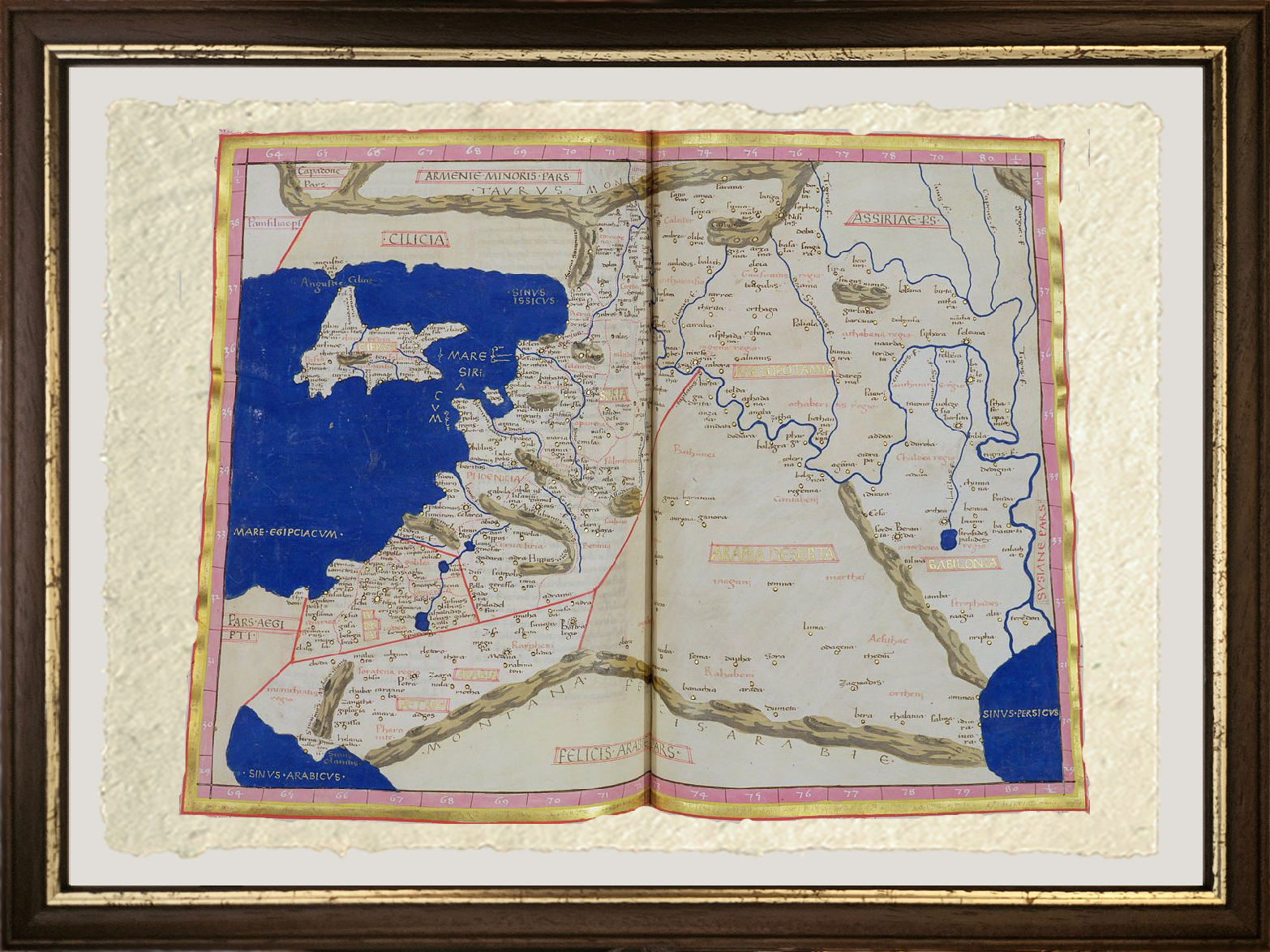 Mappa della Fenicia, Mesopotamia e Babilonia