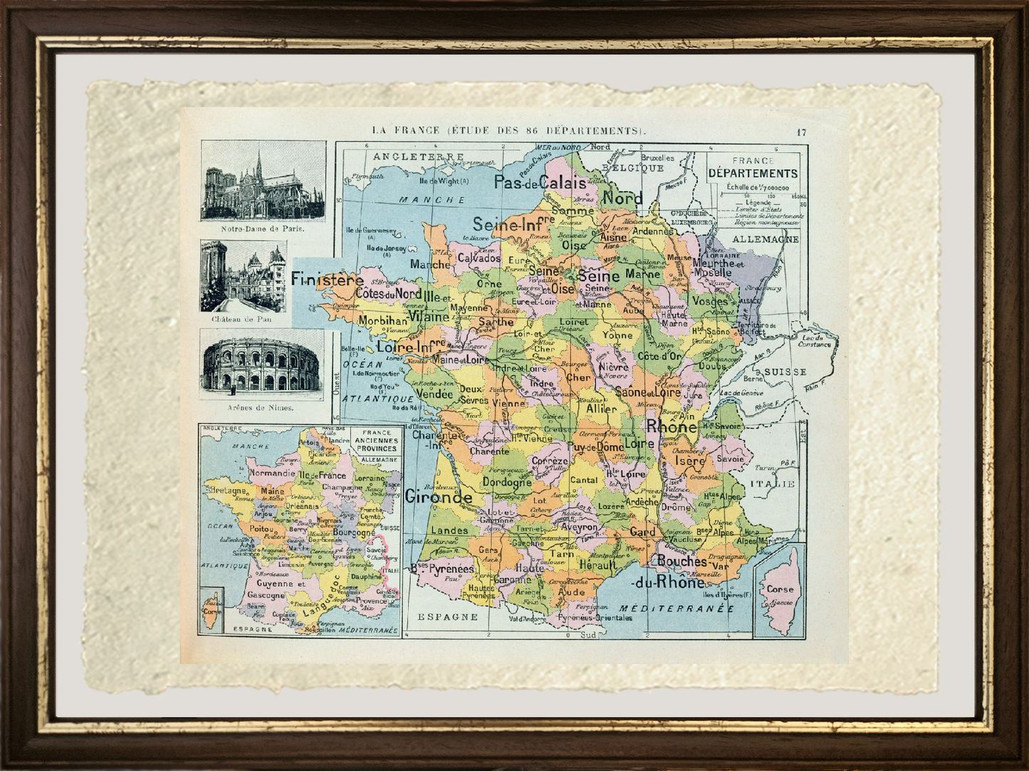 Mappa della Francia, c. 1914