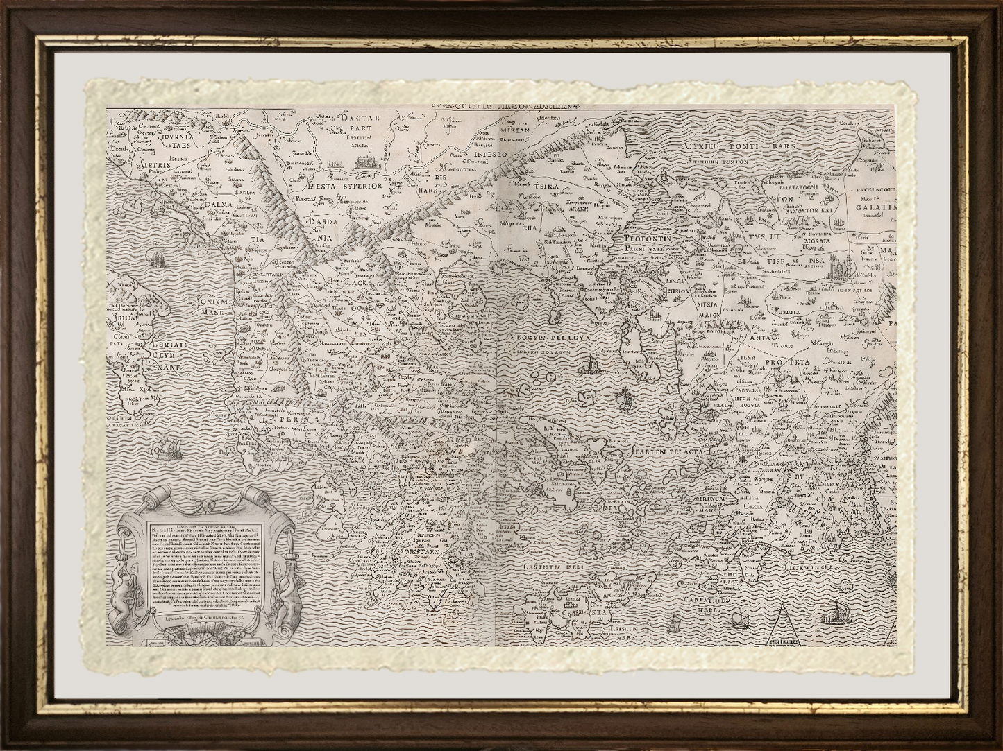 Map of Greece, from "Speculum Romanae Magnificentiae" by Sebastiano di Re