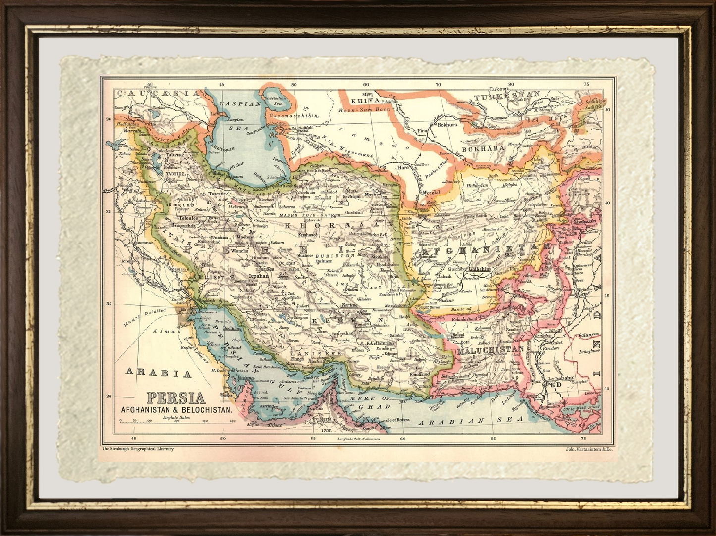 Map of Persia, 1902