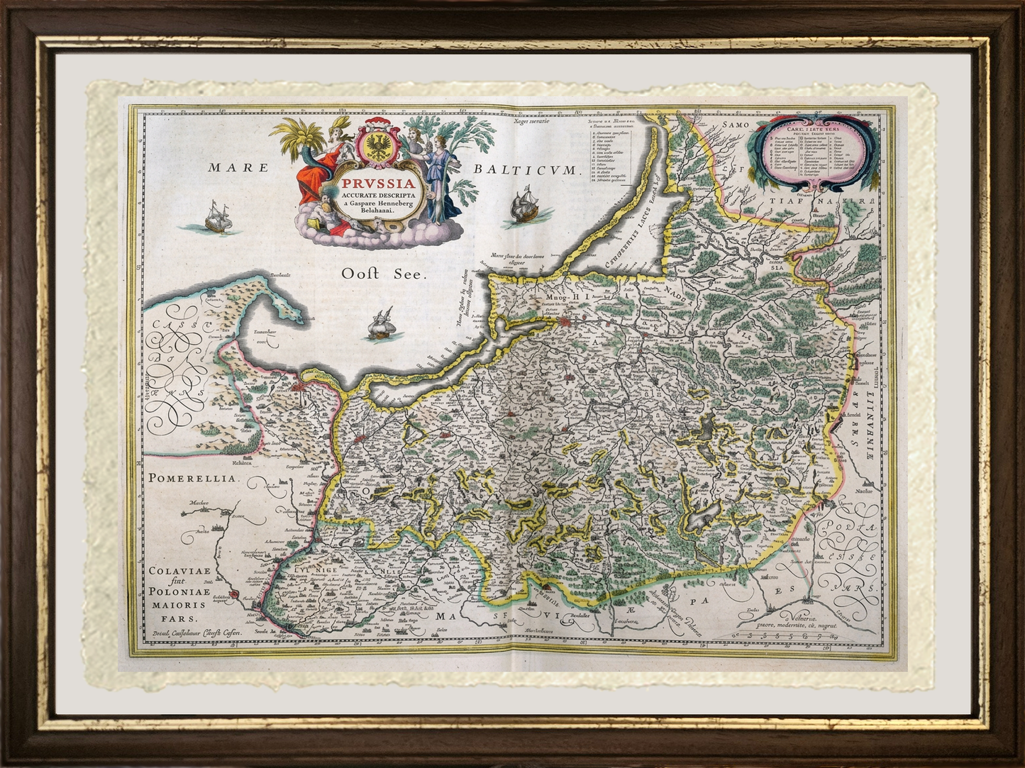 Map of East Prussia - Joan Blaeu