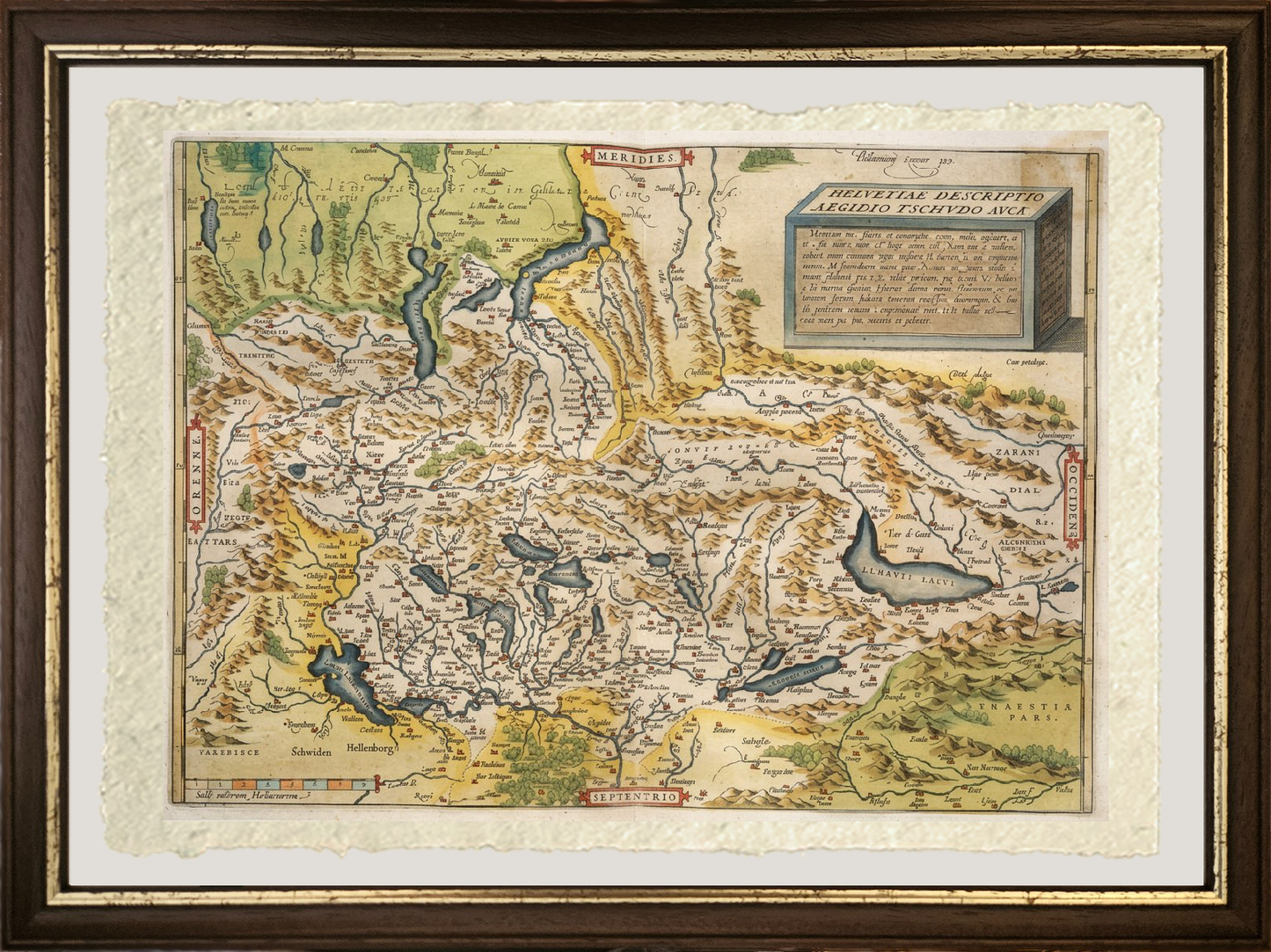 Map of Switzerland by Abraham Ortelius