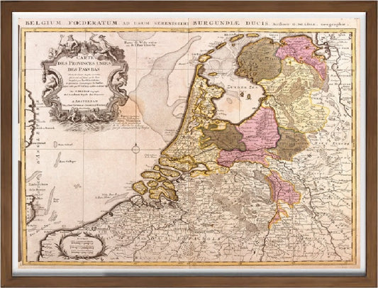 Mappa delle province unite dei Paesi Bassi - Guillaume Delisle