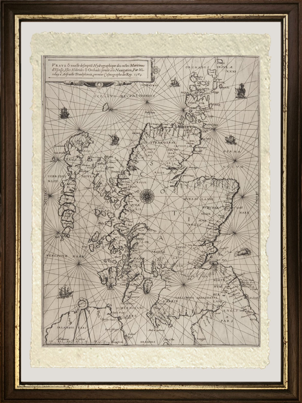 Mappa delle coste di Scozia, Orcadi ed Ebridi