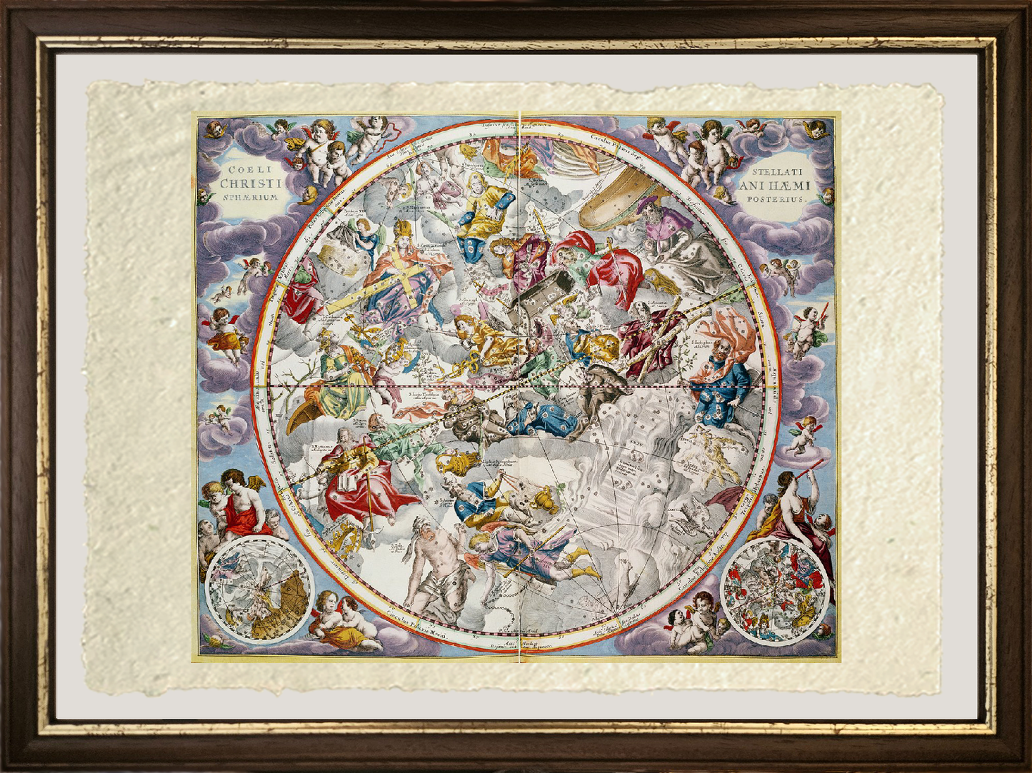 Map of Christian constellations as depicted by Julius Schiller - Andreas Cellarius