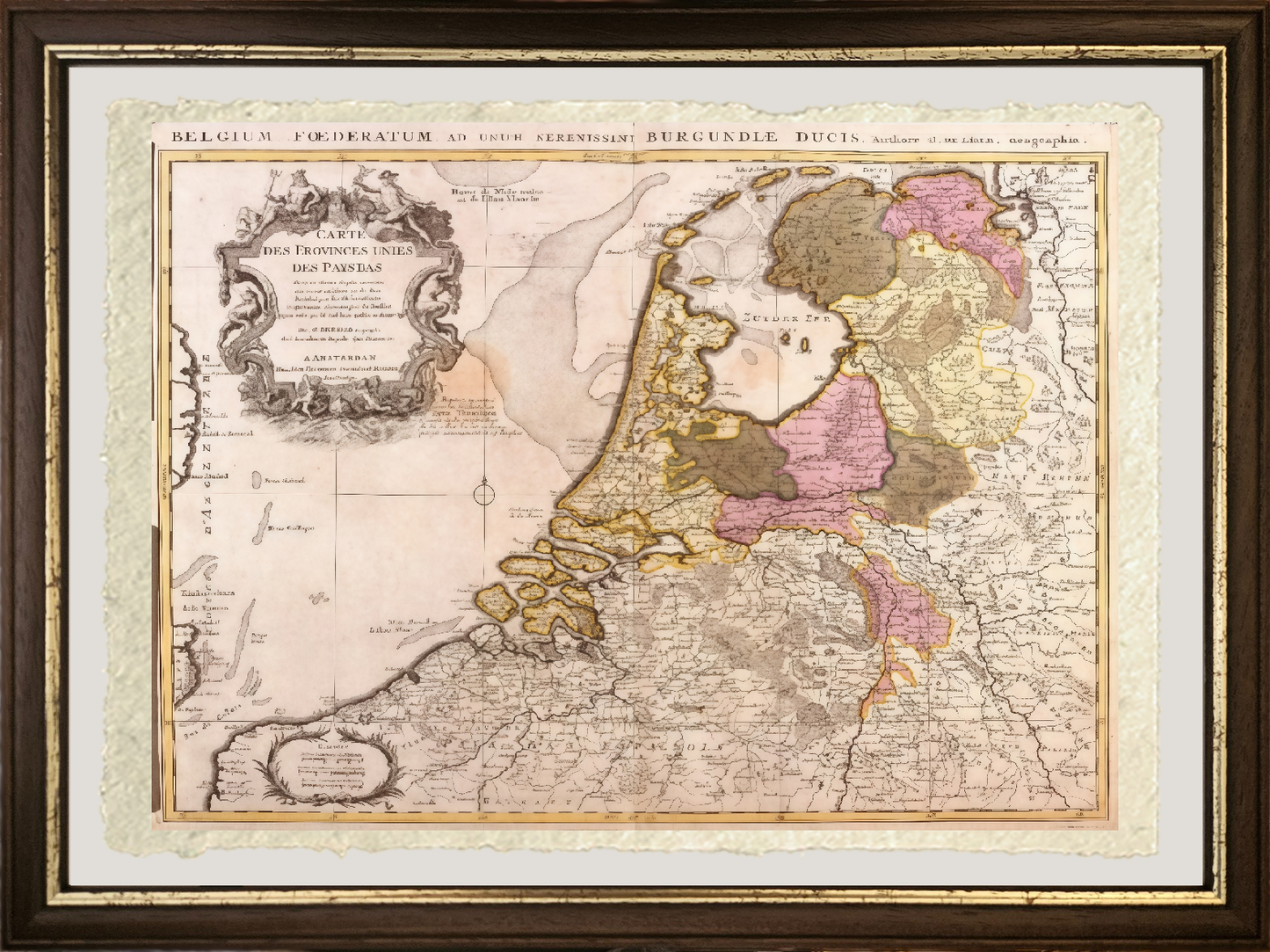 Map of the United Provinces of the Netherlands - Guillaume Delisle