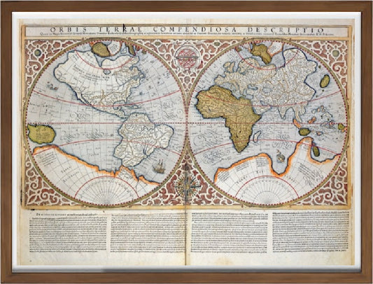 Mappa del mondo a doppio emisfero, 1587 - Gerardus Mercator