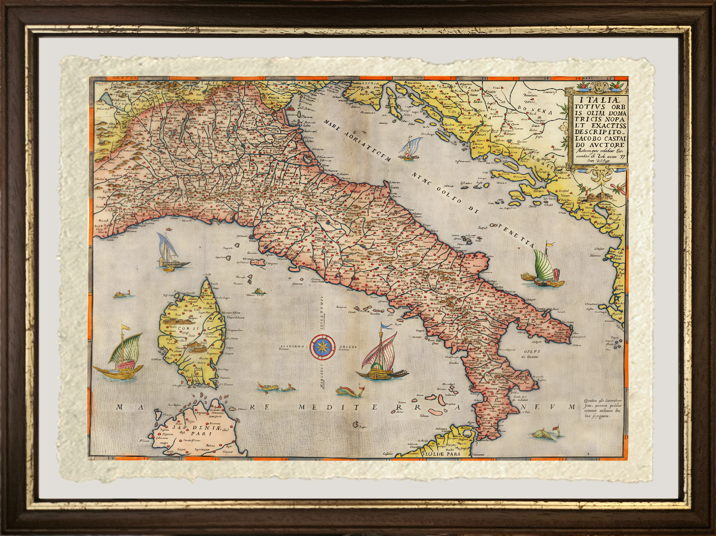 Map of the Italian Territory by Gerard de Jode