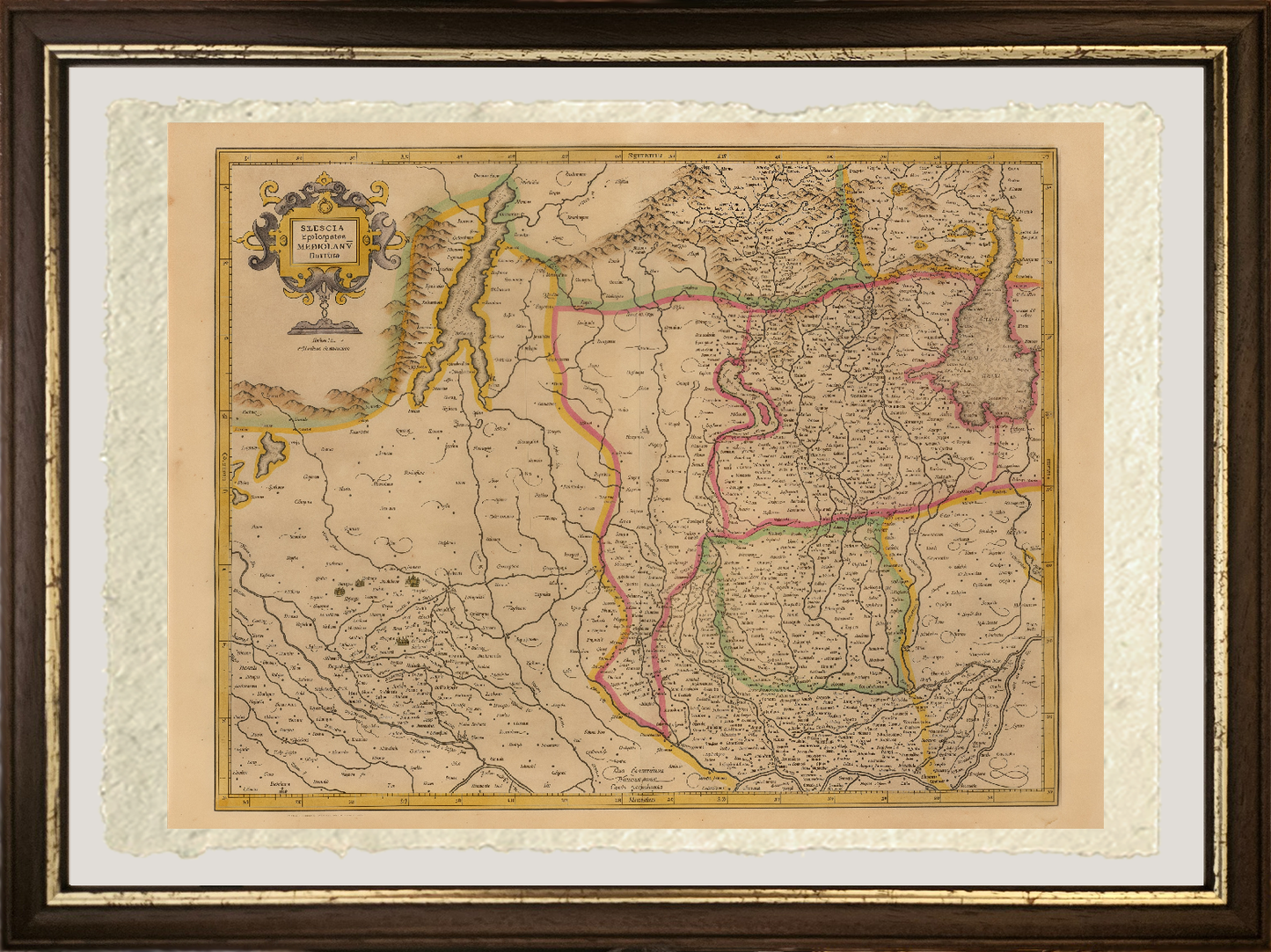 Map of the Bishopric of Brescia and Milan by Jodocus Hondius