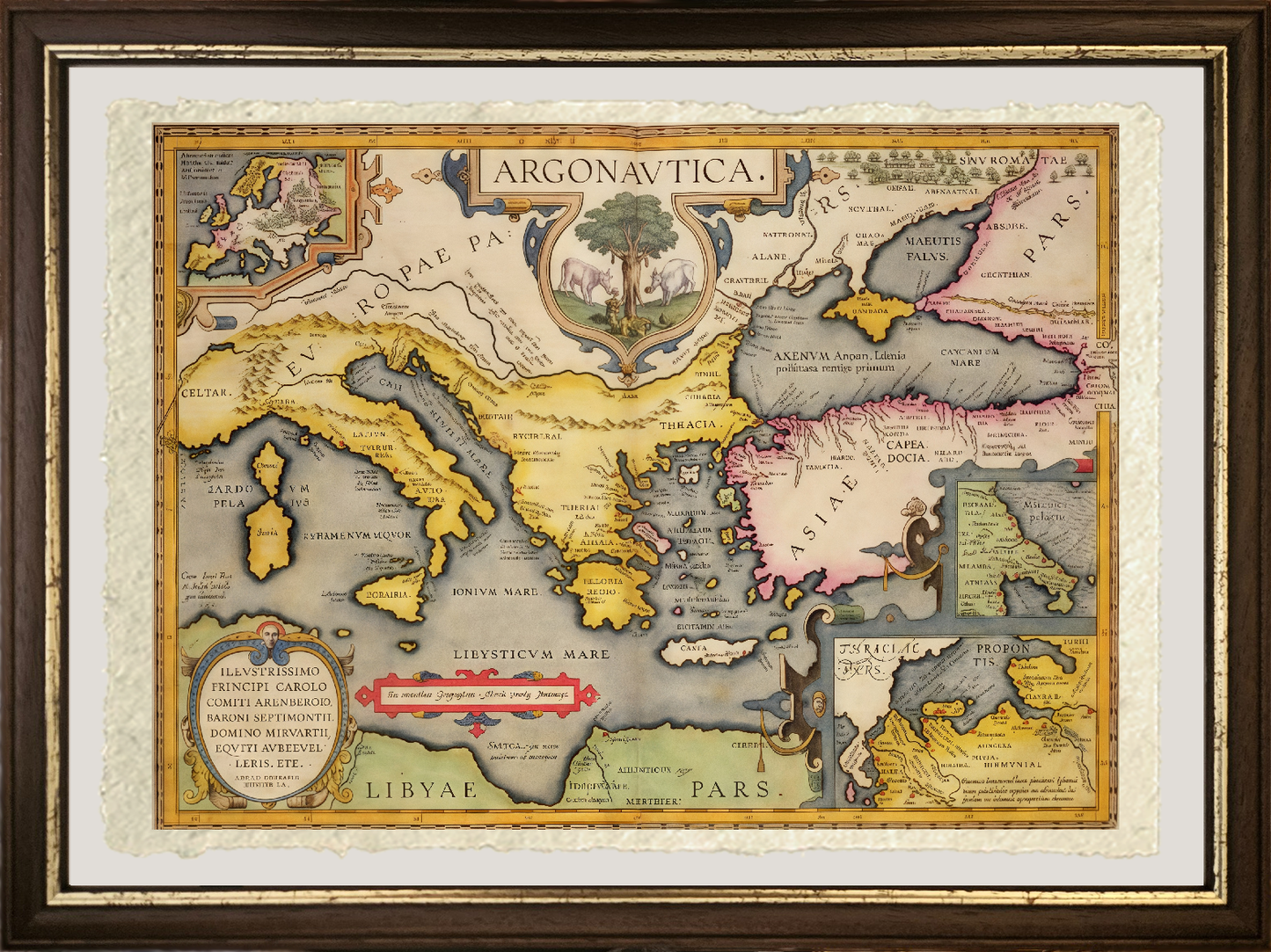 Map of the Argonauts' voyage, 1603 - Abraham Ortelius