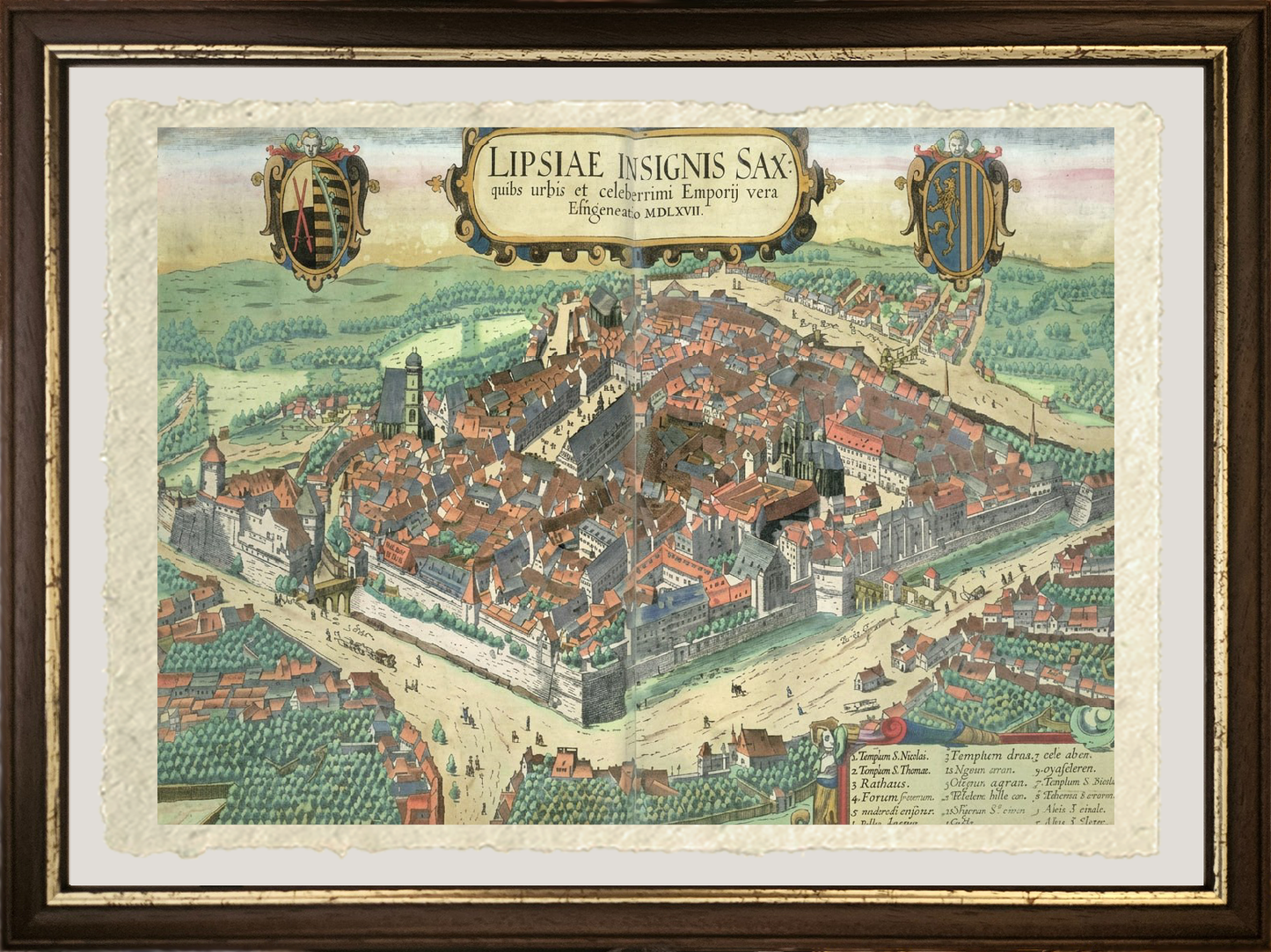 Map of Leipzig, 1572 - Joris Hoefnagel