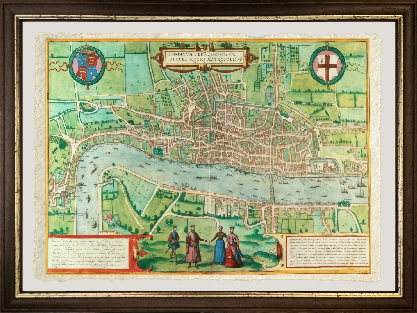 Map of London, 1572 - Joris Hoefnagel