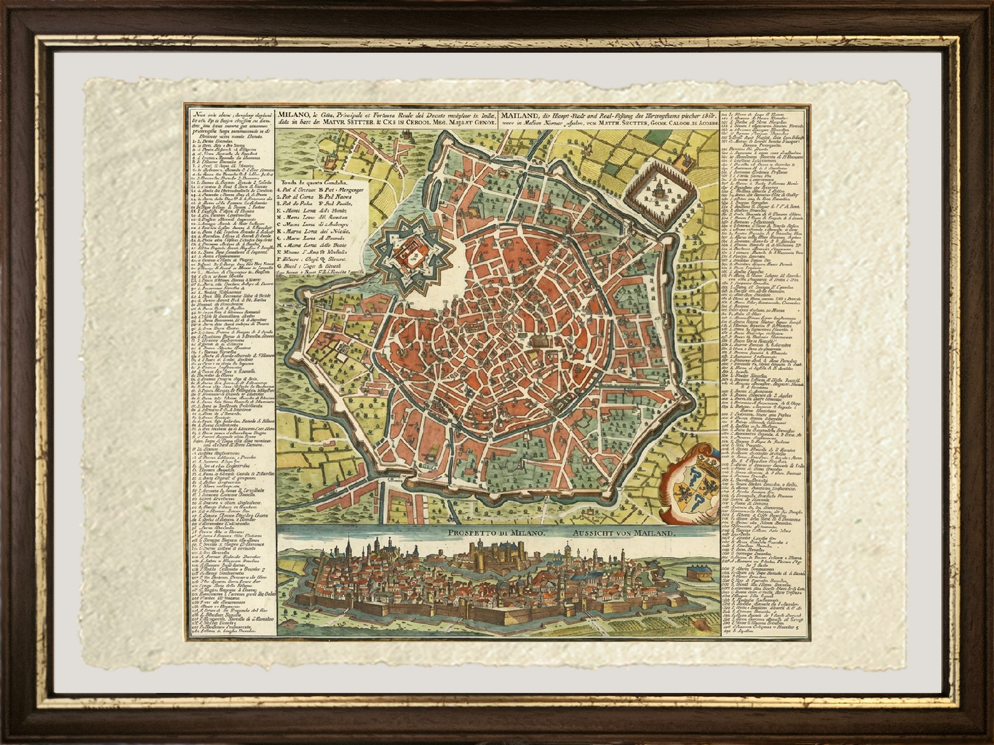 Mappa di Milano, la Citta Principale et Fortezza Reale del Ducato