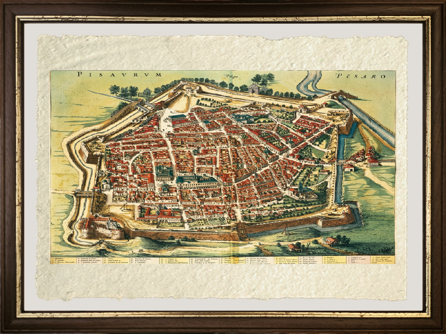 Map of Pesaro by Joan Blaeu