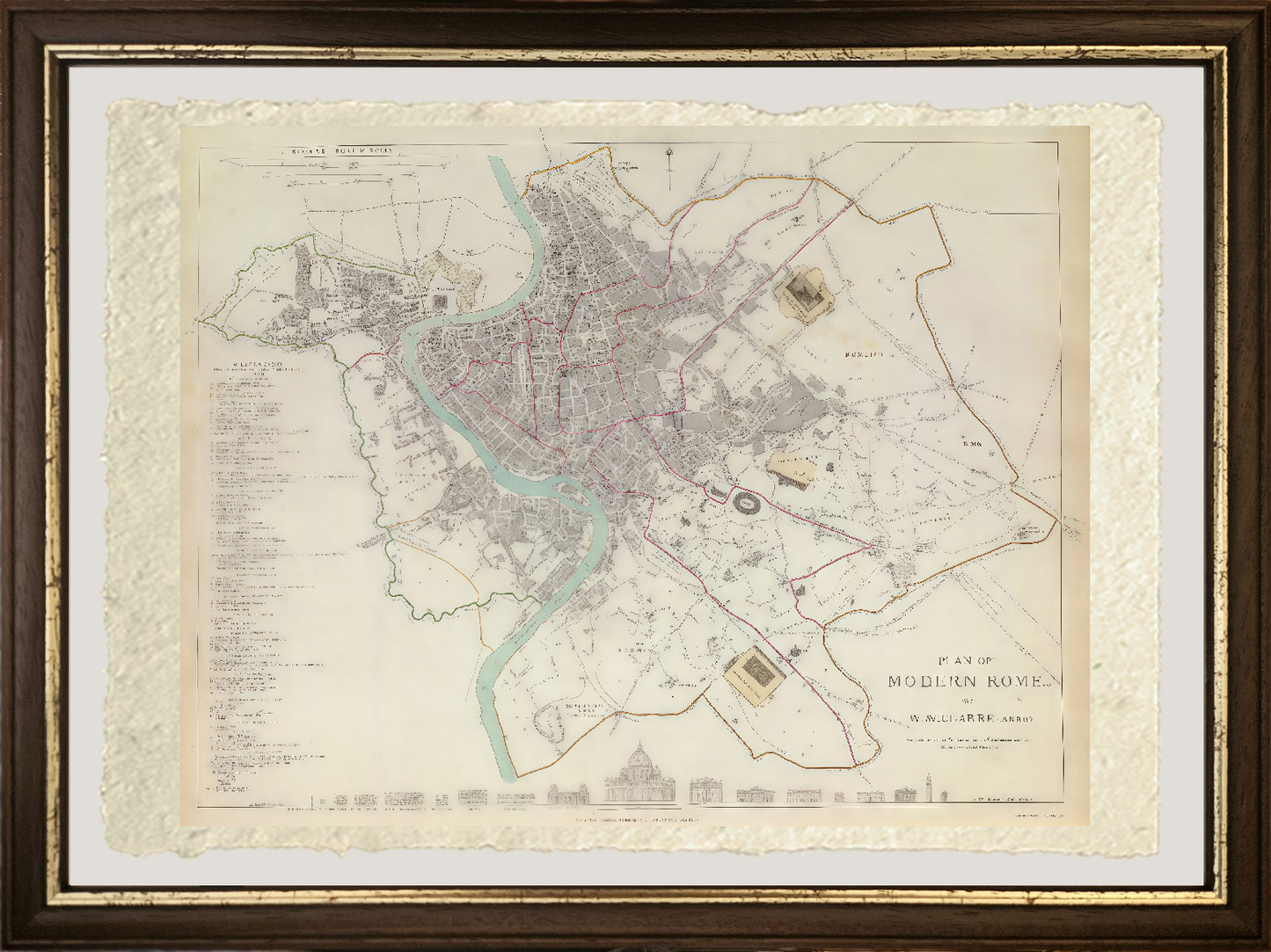 Map of Modern Rome (1830) 