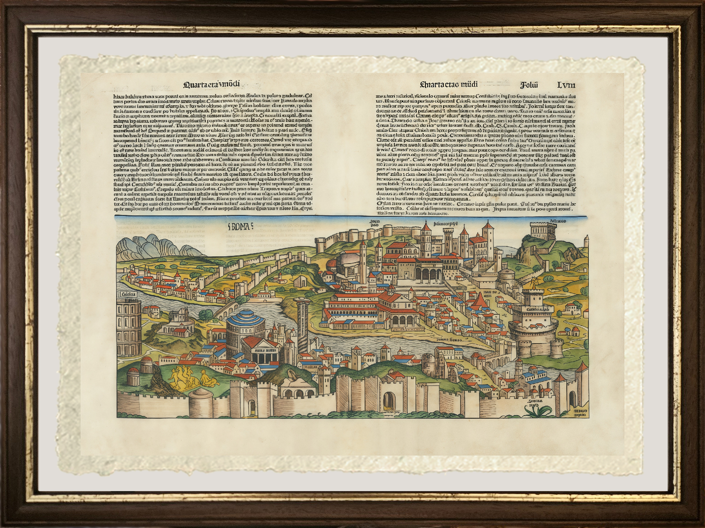 Map of Rome in the 15th Century by Hartmann Schedel