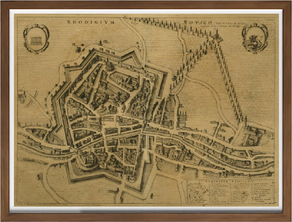 Mappa di Rovigo, 1704 di Pierre Mortier