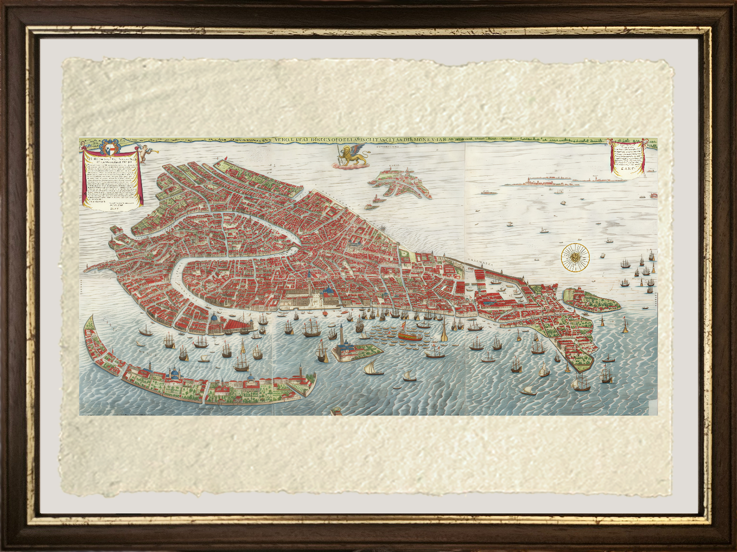 Mappa di Venezia vista dall'alto nel 1676 di Stefano Scolari & Giovanni Merlo