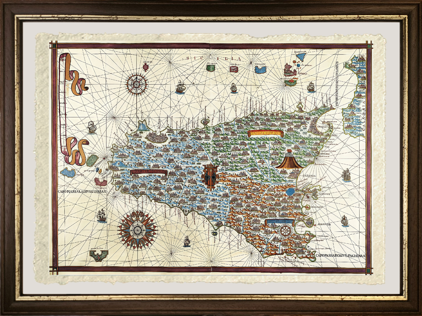 Nautical Chart of Sicily - Joan Martines