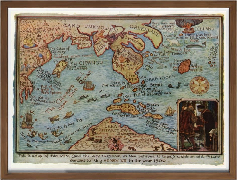 Mappa immaginaria dell'America, 1500 - Henry Justice Ford
