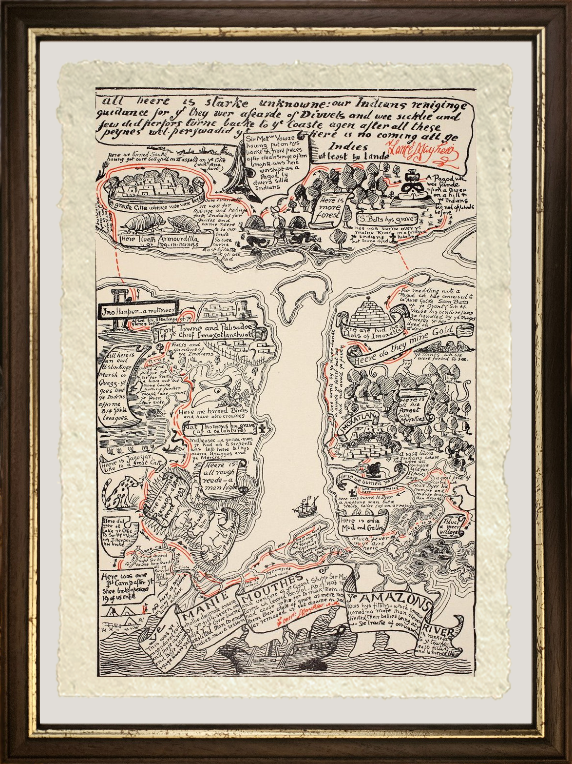 Inciting map of the murky Amazon