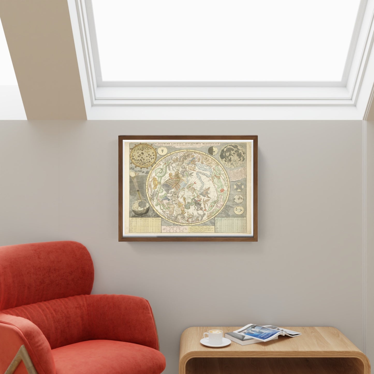 Mappa stellare del cielo australe - Carel Allard