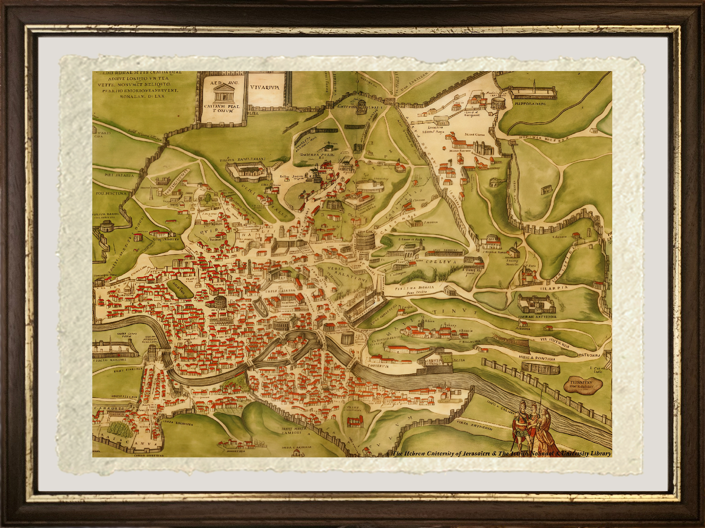Mappa storica della Roma del I sec d.C, realizzata nel 1570