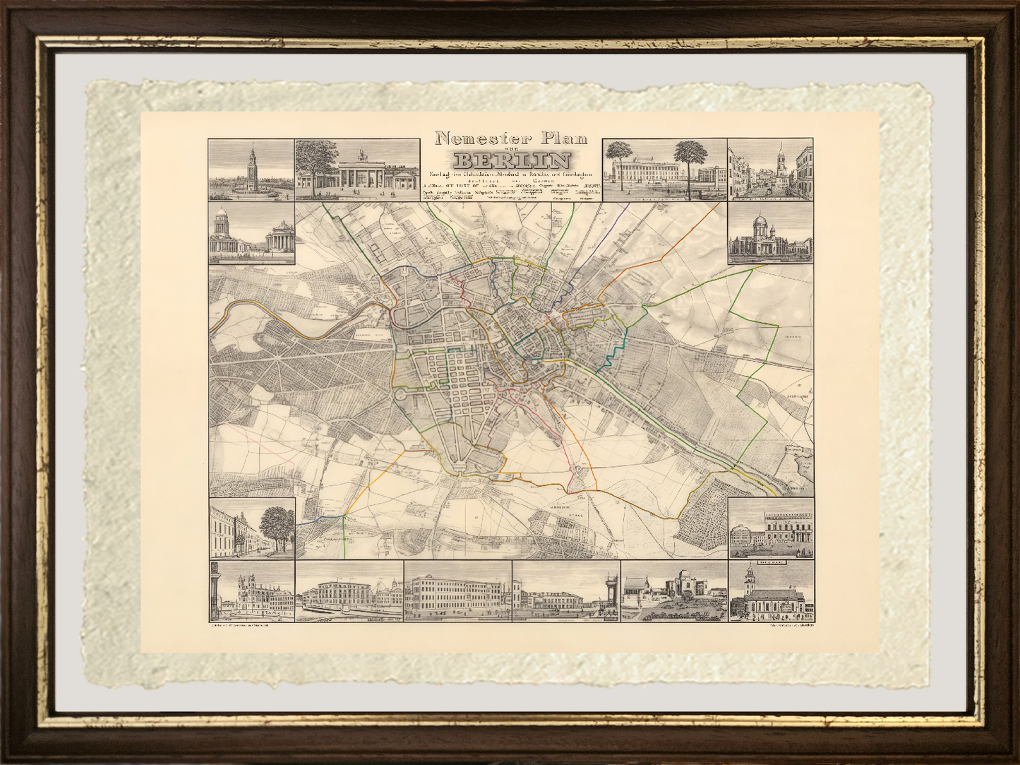 Historical map of Berlin, 1838 - W.v. Moellendorf