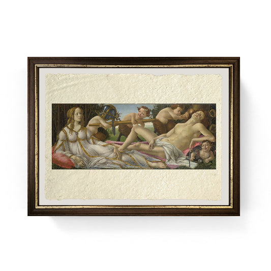 Venere e Marte - Sandro Botticelli su carta Amalfi