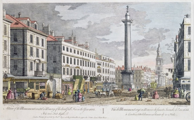 Monument erected in memory of the fire of London - Giovanni Antonio Canal known as Canaletto
