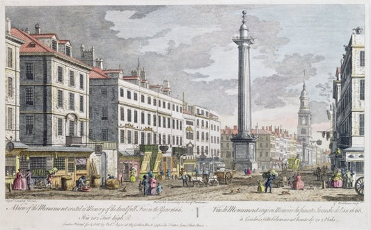 Monument erected in memory of the fire of London - Giovanni Antonio Canal known as Canaletto