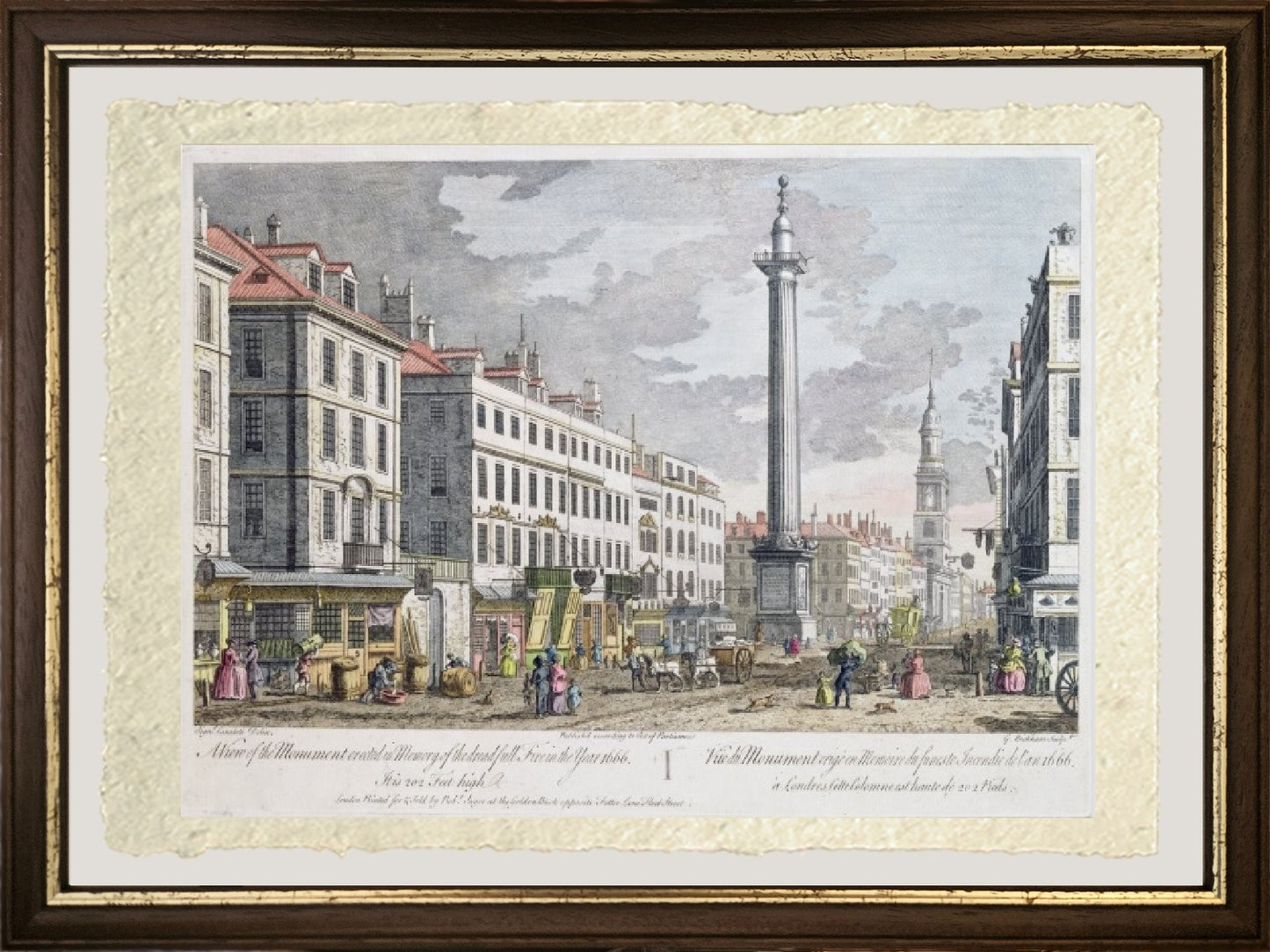 Monument erected in memory of the fire of London - Giovanni Antonio Canal known as Canaletto