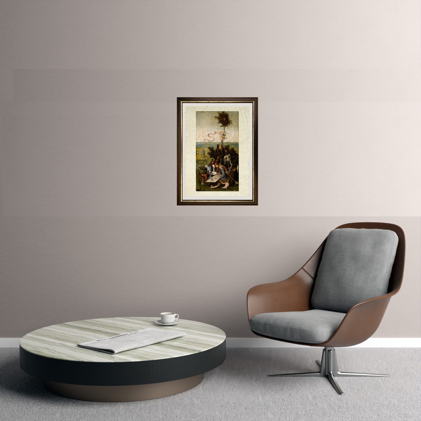 Nave dei folli di Hieronymus Bosch su pregiata carta Amalfi