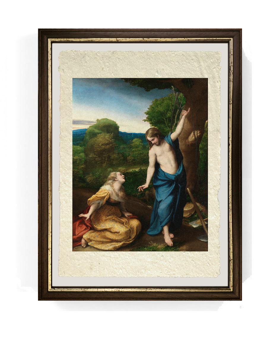 Noli me tangere - Correggio - Antonio Allegri su pregiata carta Amalfi