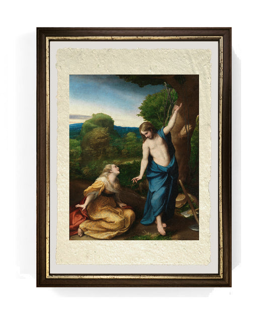 Noli me tangere - Correggio - Antonio Allegri su pregiata carta Amalfi