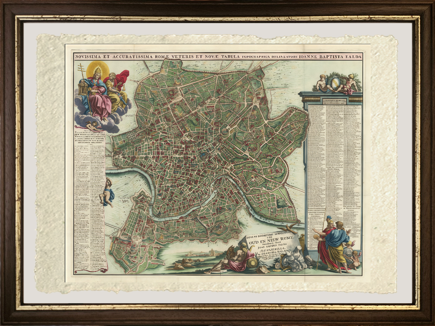 Novissima et Accuratissima Romae Veteris et Novae Tabula Topographica