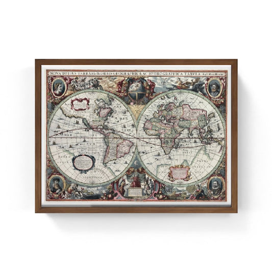 Nuova mappa del mondo intero - Henricus Hondius II