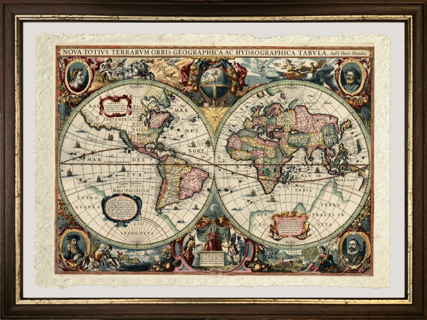 New World Map - Henricus Hondius II
