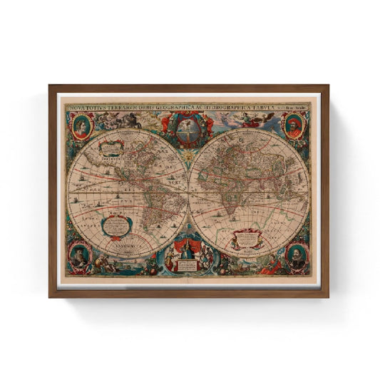 Nuova mappa geografica ed idrografica del mondo intero - Henricus Hondius II