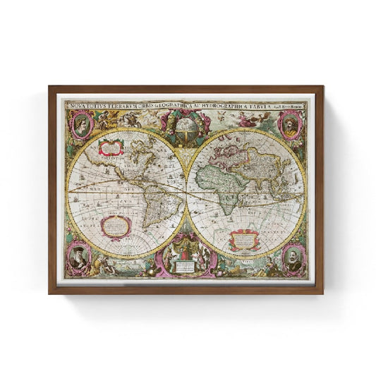 Nuova mappa terrestre 1630 -  Hondius II