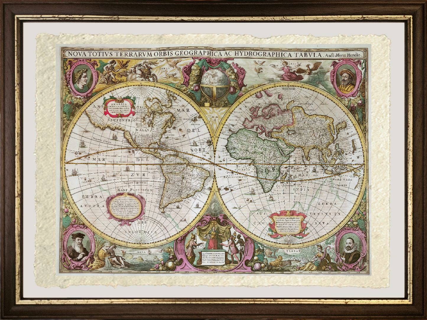 New World Map 1630 - Hondius II