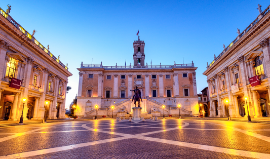 Capitoline Square at dawn, Rome